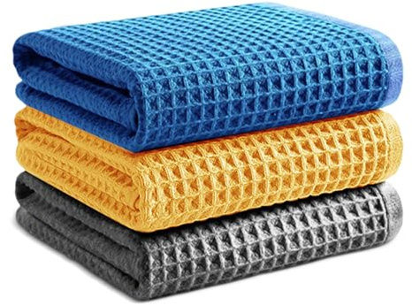 YAGE Paños de Limpieza de Microfibra de 40 x 40 cm - 3 Piezas, Paños de Microfibra Multicolores, Reutilizables y Lavables, Para La Cocina, Cristales, El Coche y El Hogar. Paños de Limpieza Supersuaves