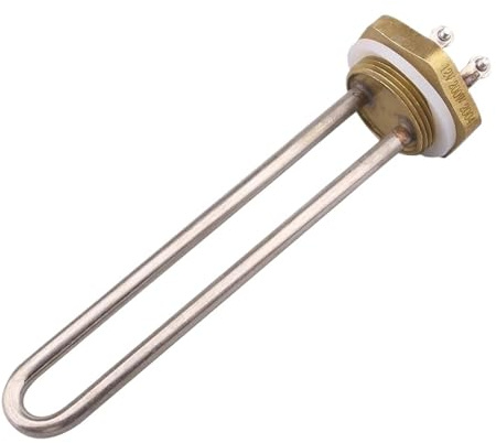 LOKLNEYK Solar Water Heaters DC Immersion Heating Element 1.25 DN32 Tubular Electric Heater 12V 24V 36V 48V SUS304(12V 300W)