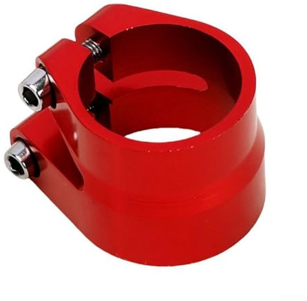 Carry Anti-kompatibel mit Rennrädern, Mountainbikes, Sattelstützenklemme, 318 mm/349 mm, Aluminiumlegierung, Schnellspann-Sattelklemme zu einfach, Rot