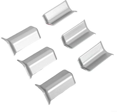 6-Piece Baseboard Corner Blocks ABS Material For 8.2cm Baseboard Trim With 3 Inside And 3 Outside Corner Connectors(M Silver)
