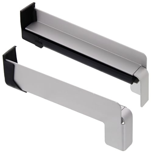 Qliving Cierre deslizante de aluminio plateado para alféizar de ventana, 130 mm, juego de 2 unidades para fachada de clinker DIN izquierda y derecha, cierre lateral sin borde de limpieza