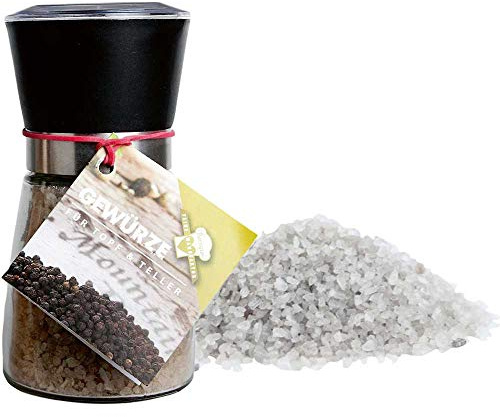 Meersalz Rauchsalz Salzmühle in Salzmühle Vegan hausgemacht BARRIQUE-Feine Manufaktur Deutschland 185g-Glas