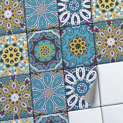 CREATISTO Mosaik-Fliesen Fliesenaufkleber Fliesenfolie - Aufkleber Sticker für Wandfliesen I Klebefliesen Deko Folie für Fliesen in Küche u. Bad/Badezimmer (15x20 cm I 6 -Teilig)