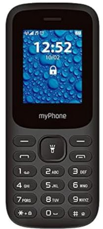 myPhone 2220 - Telefono con tasti grandi, display a colori da 1,77, batteria da 600 mAh, torcia radio, mp3, dual sim, Bluetooth, telefono cellulare per anziani, tasti retroilluminati, nero, telefono