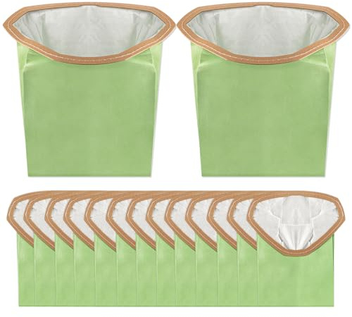 15 Pack Replacement 107314 Micro Filter Bags for ProTeam Super Coach Pro 6 GoFree Flex Pro and ProVac FS 6 Vacuum Open Triangular Collar 6 Quart