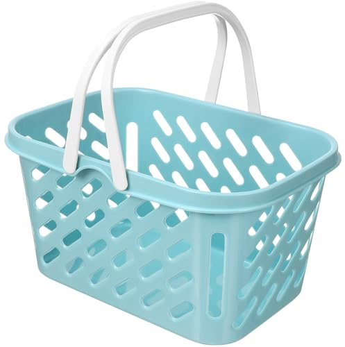 Toddmomy Kids Plastic Shopping Basket Handle Storage Tote 10.23in