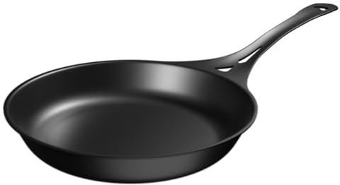 SOLIDTEKNICS 10 Outdoor Skillet – Naturally Seasoned Australian Iron Camping Cookware for Grill, Smoker, Fire Pit, Campfire & Camp Stove Cooking, Lightweight Durable for BBQ & Outdoor Use