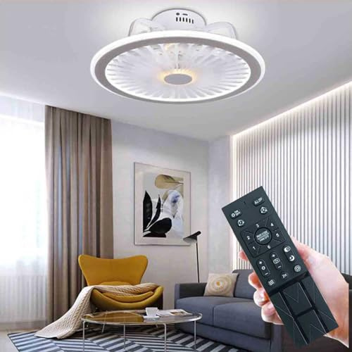 Gziztx Ceiling Fans with Lights and Remote, APP Remote, 6 Speeds, 3 Color Dimmable LED, Timing, Modern Ceiling Fan Lights for Bedroom, Living Room, Dining Room