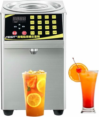 HOTAPEPU Fructose Dispenser, Commercial Fructose Dispenser Of 8.5 L |Fruiting Quantitative Machine, 16 Fructose Exit Groups For Hotels And Tea Shops With Milk ~/