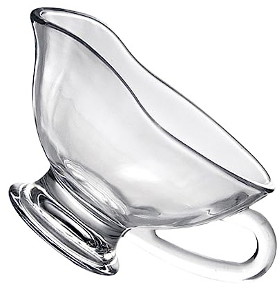BESTYASH Glass Sauce Boat and Seasoning Cup 210ml Glass Milk Jug for Coffee Honey Cream Kitchen Condiment Container