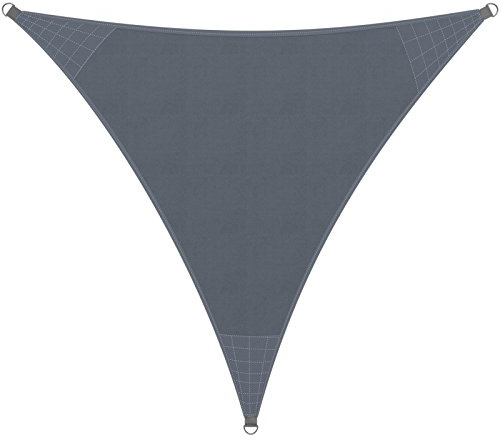 DETEX® Sonnensegel HDPE Sonnenschutz Dreieck 4x4x4m 50+ UV-Schutz Garten Segeltuch mit Ösen Sichtschutz Windschutz Anthrazit Terrassenüberdachung