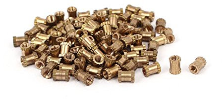 Aexit M2.5 x 5mm 3.5mm OD Brass Threaded Insert Embedded Knurled Thumb Nut 100PCS (52a87b8a5570bfddeddb5505c6766172)