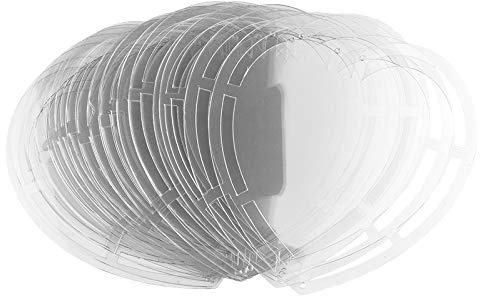 Ideen mit Herz Windradfolien-Scheiben | Transparent-Folie | Mobile-Folie | transparent | ausgestanzte Motive mit Loch für Aufhängung | 0,5 mm | 20 Stück (Herz | 16cm x 16cm)