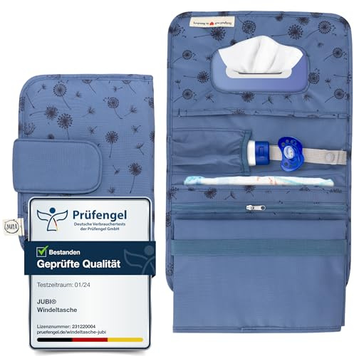 Jubi® blöjetui med skötunderlägg – litet skötekit med extra mycket plats (Blue)