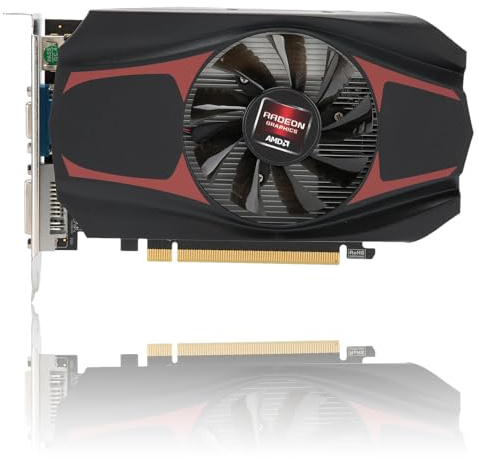 Scheda grafica da gioco professionale HD7670 da 1 GB DDR5 a 128 bit, scheda di memoria video a basso rumore per , frequenza core 650 MHz, con slot per scheda grafica PCI Express