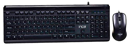 Imk-377 Wired Slim Chocolate Design Q Wired Keyboard & Mouse Set Tasti Conteggio 104 Soft Shell Slim Chocolate Angolo di inclinazione regolabile Connessione USB Peso 606g Mouse tasto silenzioso