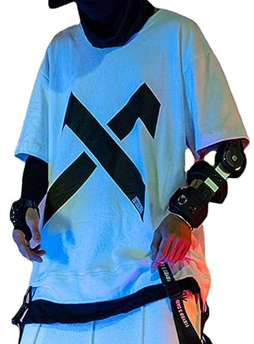 XYXIONGMAO Cyberpunk Shirt Techwear Shirts Streetwear Men Tactical Japanese Hip Hop Anime Mens Graphic Gothic Tees