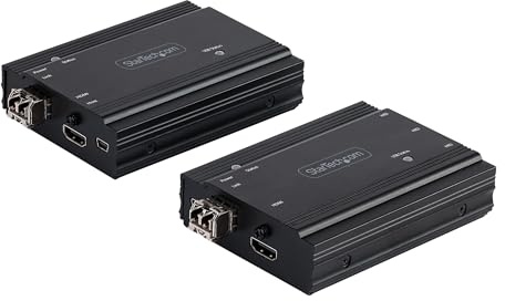 StarTech 4K 60Hz HDMI KVM Extender über Multimode-Glasfaser, SFP+ Kit, 300m | Bis 500m Singlemode, 3840x2160 4:4:4, EDID-Passthrough, HDCP 2.2, 7.1 Surround, HDMI 2.0