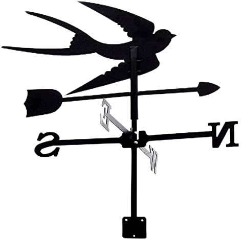 ANCHA Schwalben-Wetterfahnen, Windrichtungsanzeiger für Tiere, Messwerkzeuge aus Edelstahl, Gartenschilder, DIY-Installation von Gartendachdekorationen