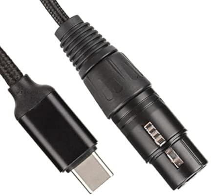 XLR USB-kabel, USB C Till XLR Hona Mic Link Converter Studio Audio Connector Sladdar Adapter för Datormusikinspelning USB-mikrofonkabel(2M)