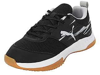 PUMA Unisex Kinder Varion li Jr Indoor-Pumps, Black Cool Light Gray Yellow Blaze Gum, 35.5 EU
