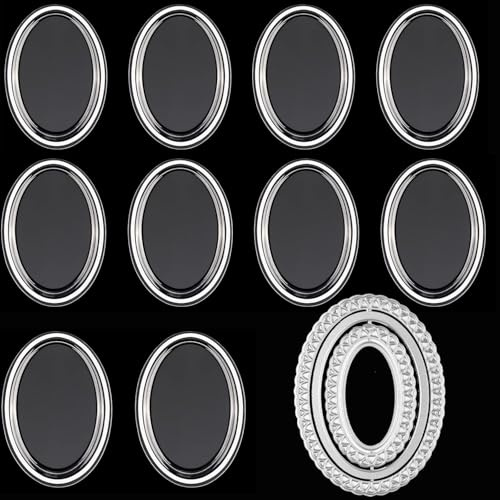 10 cúpulas tridimensionales 3D con 17 unids/set de troqueles de metal elipse para hacer tarjetas cúpulas dimensionales plástico transparente para hacer tarjetas coctelera artesanías hechas a mano