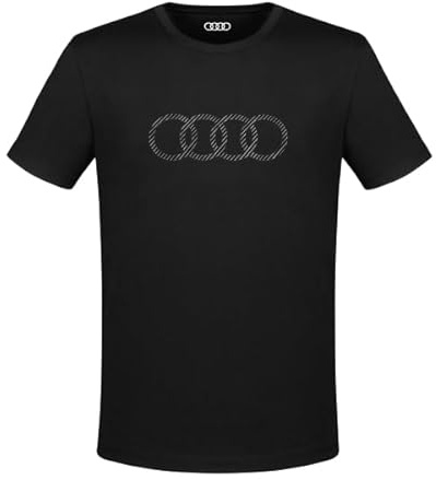 Audi Collection Herren Audi T-Shirt Ringe Herren Schwarz T-Shirt