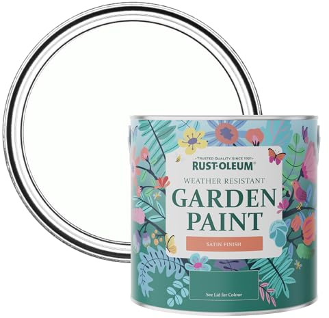 Rust-Oleum White Mould-Resistant Garden Paint In Satin Finish - Chalk White 2.5L