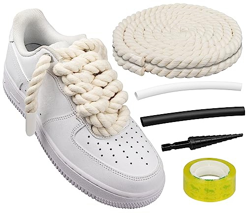 Endoto Dicke Schnürsenkel für Air Force 1 Shoe Laces Shoelaces | Rope Schuhbänder mit DIY Anpassungszubehör | Material: Baumwolle