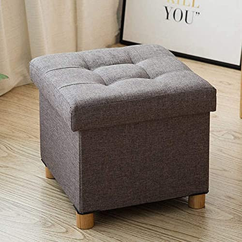 Poggiapiedi Divano Sgabello Storge ottomano Cube, 15x15x14in comodità pieghevole resto del piede imbottito sgabello riempito Sedile Coperchio Toy Chest Tavolino con lenzuola di economia di spazio-marr