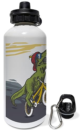 LolaPix Botella Agua Personalizada. Botella Personalizada. Botella Agua Niños. Botella Aluminio Personalizada. Con 2 Tapones Cierre. Bike