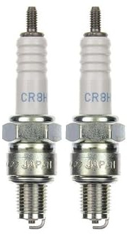 2x Zündkerze CR8HS – passend für Honda CB/CM 125, Derbi DXR 250, Kreidler Mustang, Sachs 4Rock – Zündkerzen Set für Motorrad Roller Scooter