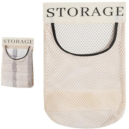 Shurzzesj Mesh Grocery Bag Holder - Garbage Bag Holder for Grocery Bags | Mesh Storage Bag Dispenser for Kitchen Bedroom Living Room Bathroom