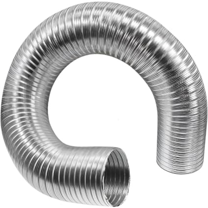 Hg hava Flexrohr Ø 80 mm, Aluflexschlauch zur Wärmeübertragung, Flexibler Lüftungsschlauch aus Aluminium, Aluminiumrohr für Lüftungs- und Klimaanlagen & Abzugshauben, 3 m Langer Flexschlauch