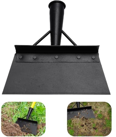 WEDNOK Unkraut Entferner Gartenschaufel 23cm Multifunktionale Edelstahl Reinigungsschaufel Schwarze Outdoor Unkrautentferner Garten Schaufel für Unkraut jäten Pflanzen Schneeschaufeln Reinigung