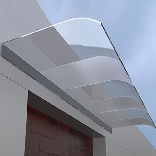Front Door Canopy Outdoor Awning Front Door Canopy Outdoor Awning Window Rain Shelter Cover,50% Frosted and Transparent Porch Awning Rain Canopy Garden Canopy, Rain Snow Protection,Easy to Assemble