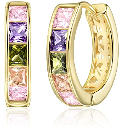 Linawe Petites créoles, boucles d'oreilles en forme de piercing, boucles d'oreilles hélicoïdales, bijoux sans nickel pour femmes, mini-créoles en or rose et argent