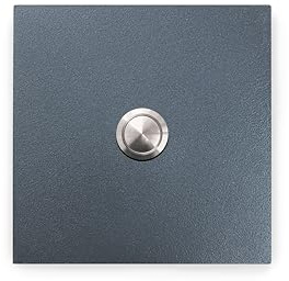 KTC-Home PREMIUM Türklingel Anthrazit - Gewölbter Drucktaster - Größe: 10x10cm - RAL 7016 - UV & Witterungsbeständig - Pulverbeschichtet