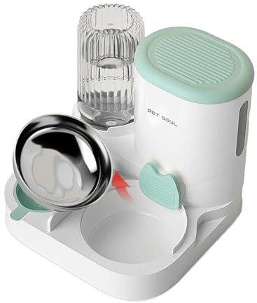 Pet Food and Water Dispenser Set, Automatic Dog Feeder - Pet Water and Food Dispenser, Large Capacity Cat Feeding Station, Cat Feeder Station, Cat Feeder