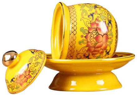 Cabilock Ceramic Buddha Offering Cup Dekorative Heilige Tasse Für Meditation Und Zeremonien Für Gebrauch Im Tempel Stilvolle Wohnraumdekoration Kleine Oberfläche Vielseitig Einsetzbar
