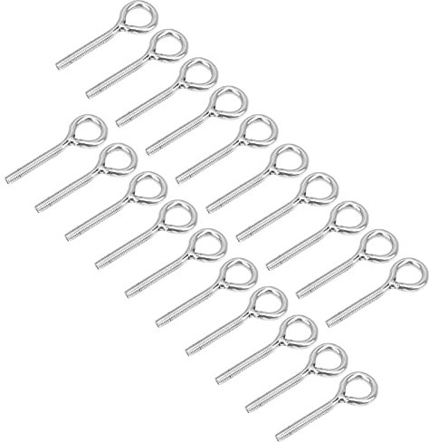 Ringschrauben, M4 -Schrauben mit 20 -pcs -Edelstahl -Augenmuttern Zum Befestigen und Federung