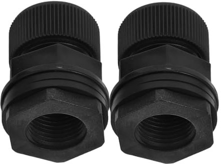 Hemobllo 2 Piezas Conector del Tanque Manguera y Conector Válvula De Manguera De Jardín Enchufar Doble Aire Chorro Piscina Salida Grifo Boquilla Agua Black De Polivinilo