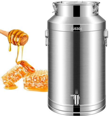 Adima seau à vin 20L Cruche 304 Pot à lait en acier inoxydable Bidon de transport de lait de ferme Carafe de transport pour liquide avec Couvercle scellé