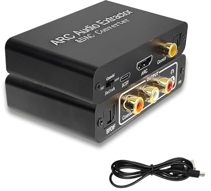 HDMI ARC Audio Extractor,DAC Converter,192KHz Digital to Analog Audio Converter,Optical/SPDIF Coaxial Stereo L/R RCA 3.5mm