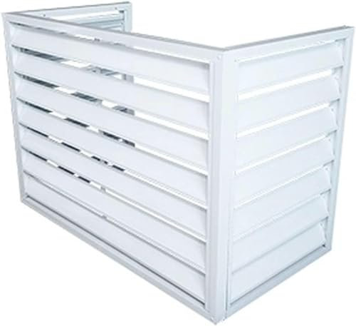 Aluminiumskydd för luftkonditionering och värmepumpsskydd, staket för att dölja luftkonditionering, mini split AC-skydd för utomhusenhet, mini split-stativ, AC-skydd för utomhusenhet, AC-sky