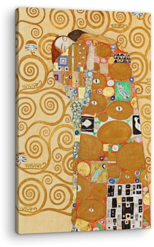 Artenor Quadro Klimt Gustav L'albero della vita (Abbraccio), 40 x 60 cm - Made in Italy, Quadri Moderni Soggiorno, Camera da Letto, Cucina, Poster da Parete, Decorazioni Casa