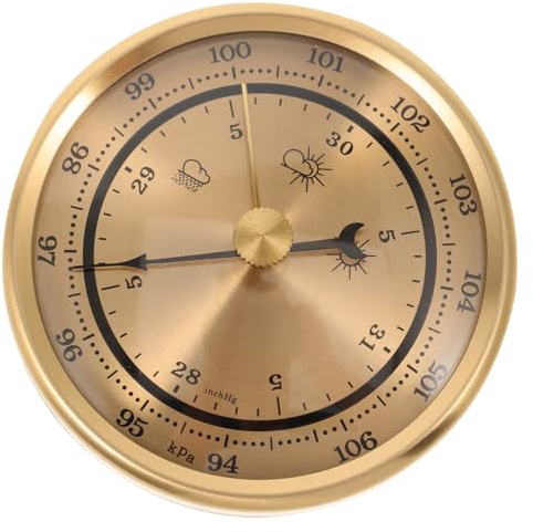 TOYANDONA Portable Household Barometer with High-precision Dial Design Accurate Indoor Pressure Gauge Tool for Weather Monitoring and Humidity Temperature Measurement Compact Lightweight