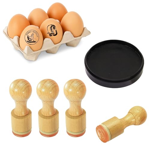 Tampons à œufs personnalisés - Logo/date/nom de ferme personnalisés, adaptés aux étiquettes d'œufs, timbres de ferme | Timbres personnalisés
