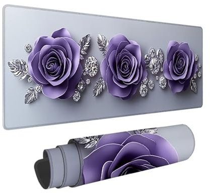 Alfombrilla Ratón XXL Grande Gaming Mouse Pad 1600 x 800 mm, Impermeable Antideslizante Mousepad, Lavable, Alfombrilla Escritorio con Base de Caucho para Gamers, PC y Portátil - (Morado Rosa) G-928
