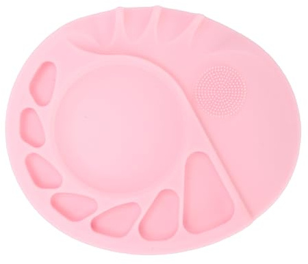 LUCKDANO Tavolozza per Trucchi in Silicone Vassoio per Miscelazione Cosmetici Piatto per Sfumare Nail Art Morbido Portatile Non Poroso per Ombretti Gel per Sopracciglia Pigmenti con